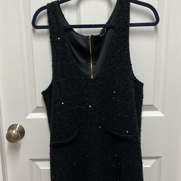 Double Zero Black Tweed Sequin V-Neck‎ Jumper - Picture 3 of 6